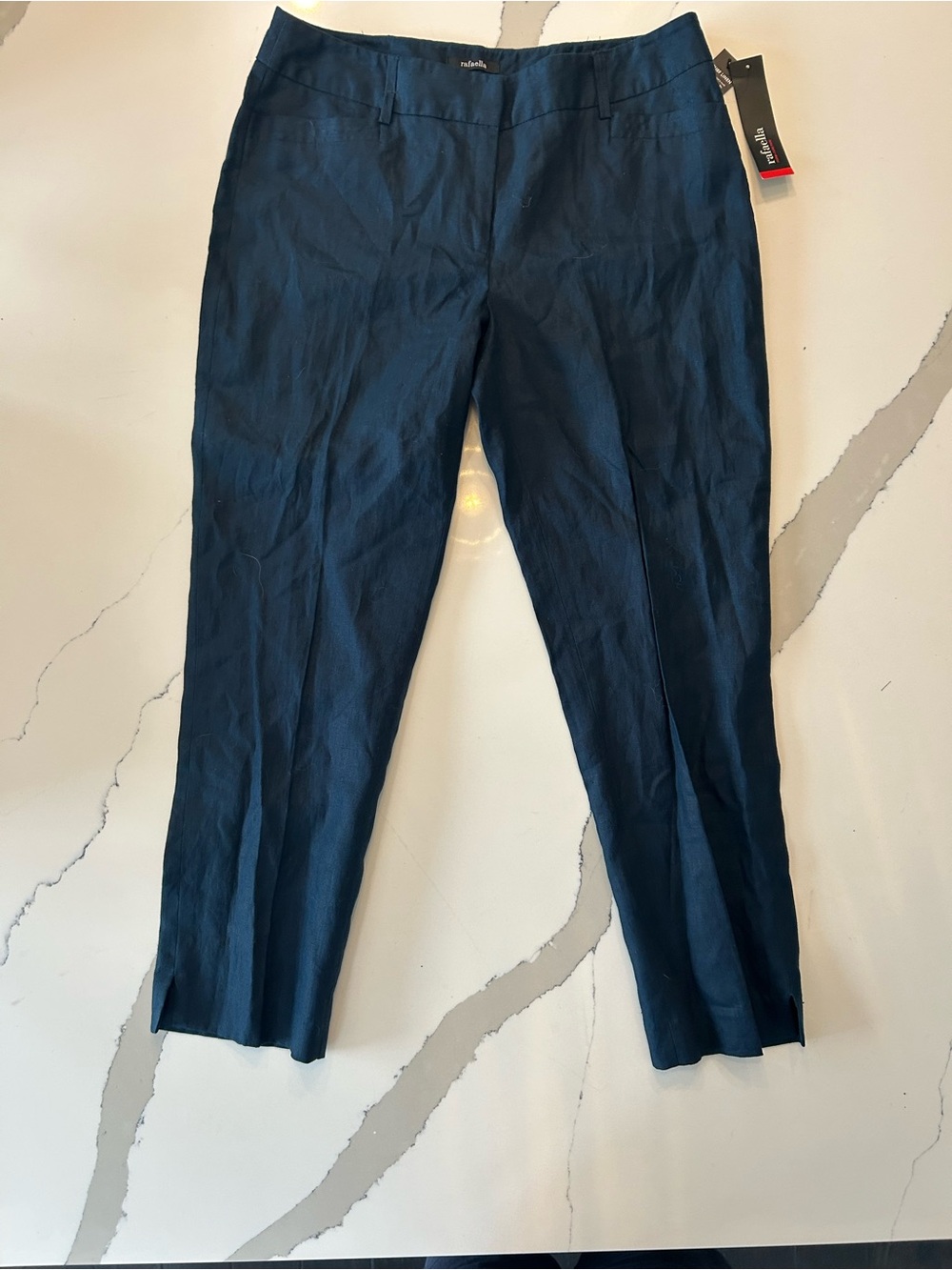 Rafaella Dark Navy Ladies Linen Dress Pants -NWT